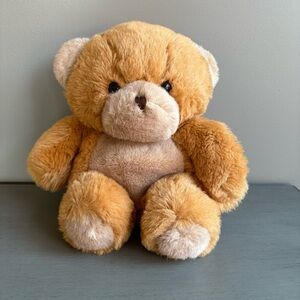 VTG Plush Tan Teddy Bear 12 Inch Stuffed Animal 80-90s